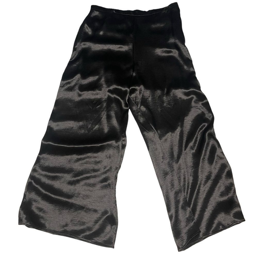 Cupid Wide Leg Black Satin Pants Size XL